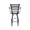 Holland Bar Stool Co Jackie with Arms 30 in. Swivel Bar Stool with Black Wrinkle Finish and Graph Alpine Seat 415 - alternate 6